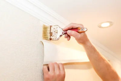 Pose de papier peint à Proupiary — revêtements muraux et toiles de verre